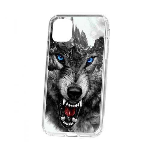 Чехол Apple iPhone 11 Kruche Print Волк в Билайн