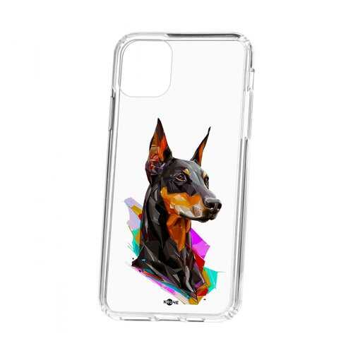 Чехол Apple iPhone 11 Pro Max Kruche Print Доберман в Билайн