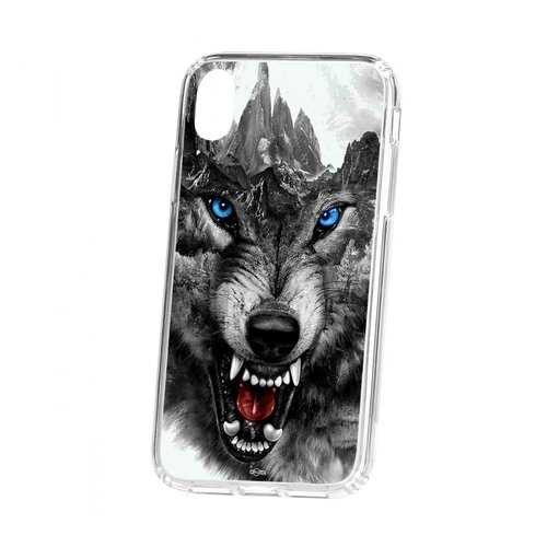 Чехол Apple iPhone XR Kruche Print Волк в Билайн