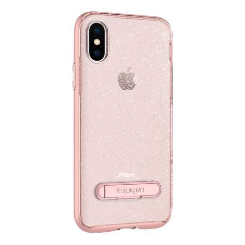 Чехол Apple Spigen Crystal Hybrid Glitter для iPhone X розовый 057CS22150 в Билайн