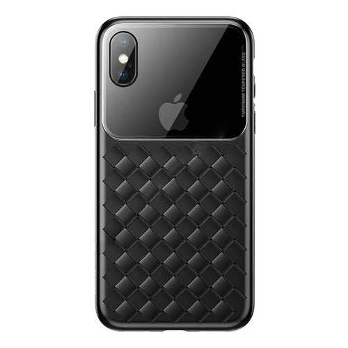 Чехол Baseus Glass & Weaving (WIAPIPH58-BL01) для iPhone X/Xs (Black) в Билайн