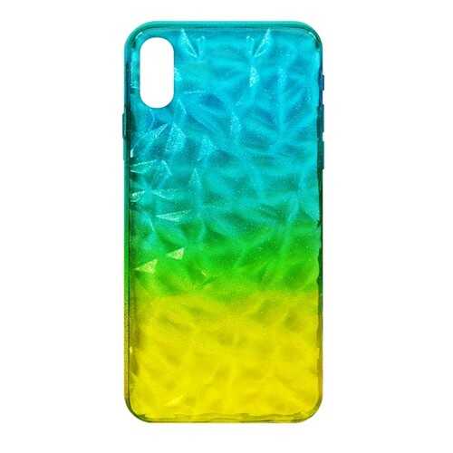 Чехол Crystal Krutoff для iPhone X/XS Yellow/Blue в Билайн