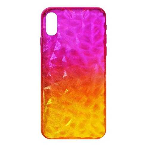 Чехол Crystal Krutoff для iPhone X/XS Yellow/Rose в Билайн