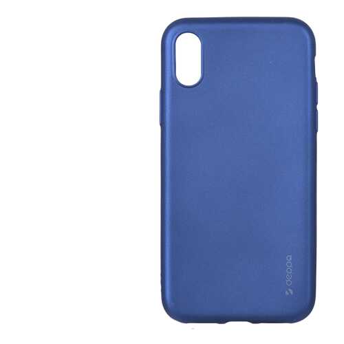 Чехол Deppa Case Silk для Apple iPhone X/XS Metallic Blue в Билайн