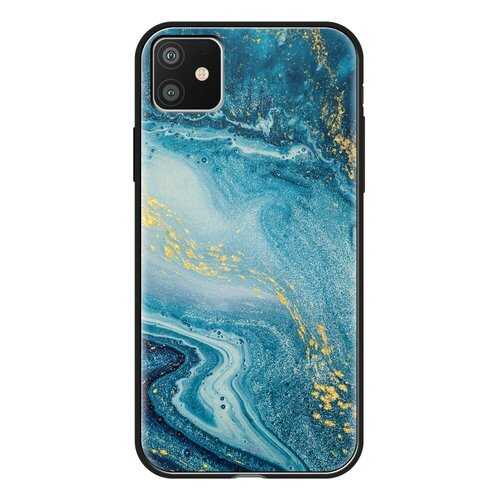 Чехол Deppa Glass Case для Apple iPhone 11 Blue Agate в Билайн