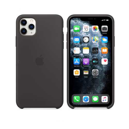 Чехол для Apple iPhone 11 Pro Max Silicone Black Black (MWY1NFE/A) в Билайн