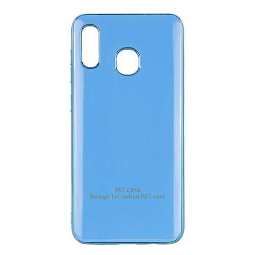 Чехол GLOSSY LOGO для Samsung Galaxy A20 / A30 Light Blue в Билайн