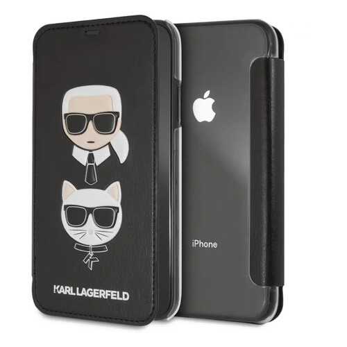 Чехол Karl Lagerfeld «Karl and Choupette» BookType для iPhone Xr Black в Билайн
