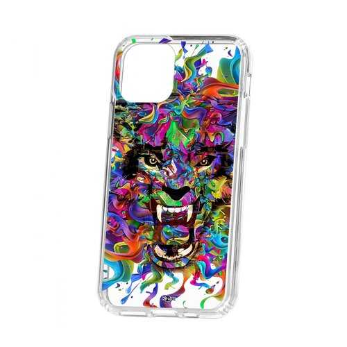 Чехол Kruche Apple iPhone 11 Pro Print Colored beast в Билайн