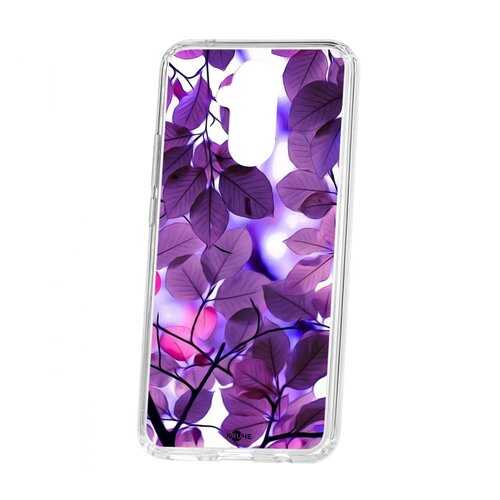 Чехол Kruche Huawei Mate 20 Lite Print Purple leaves в Билайн