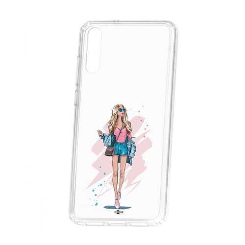 Чехол Kruche Huawei P20 Print Fashion Girl в Билайн