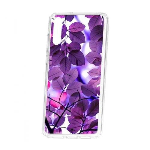 Чехол Kruche Huawei P20 Print Purple leaves в Билайн