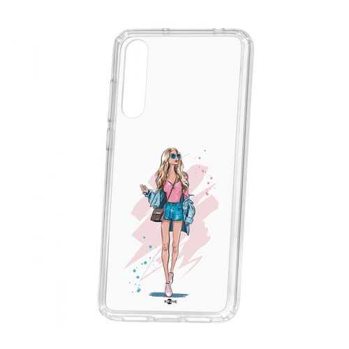 Чехол Kruche Huawei P20 Pro (Plus) Print Fashion Girl в Билайн