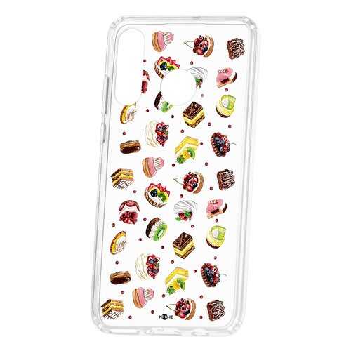 Чехол Kruche Huawei P30 Lite Print Cake в Билайн