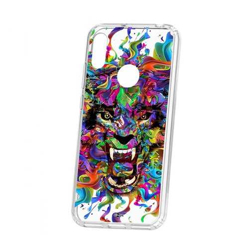 Чехол Kruche Huawei Y6 2019 Print Colored beast в Билайн