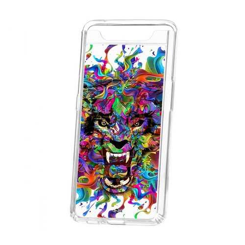 Чехол Kruche Samsung Galaxy A80 Print Colored beast в Билайн