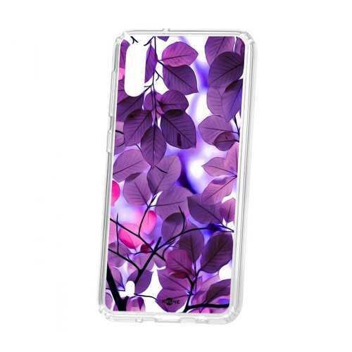 Чехол Kruche Samsung Galaxy M10 Print Purple leaves в Билайн