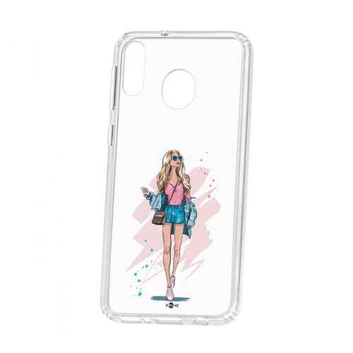 Чехол Kruche Samsung Galaxy M20 Print Fashion Girl в Билайн