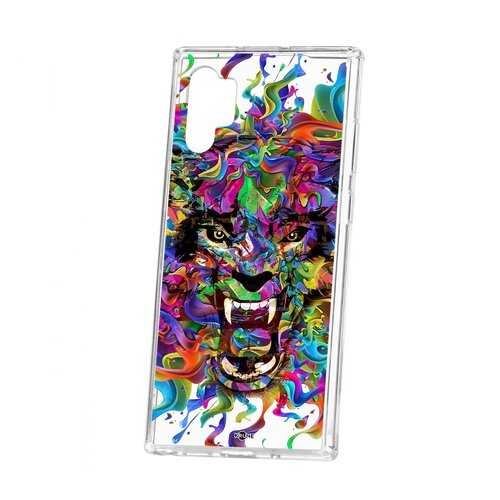 Чехол Kruche Samsung Galaxy Note 10+ Print Colored beast в Билайн