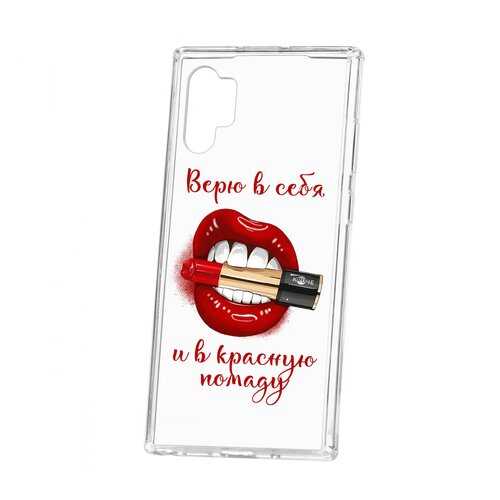 Чехол Kruche Samsung Galaxy Note 10+ Print Red lipstick в Билайн