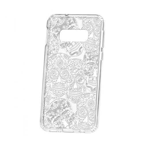 Чехол Kruche Samsung Galaxy S10e Print Skull White в Билайн