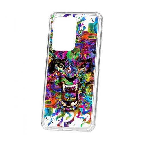 Чехол Kruche Samsung Galaxy S20 Ultra Print Colored beast в Билайн