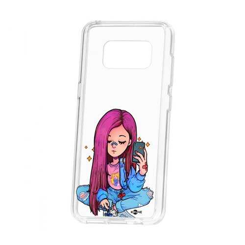 Чехол Kruche Samsung Galaxy S8 Print Pink Hair в Билайн