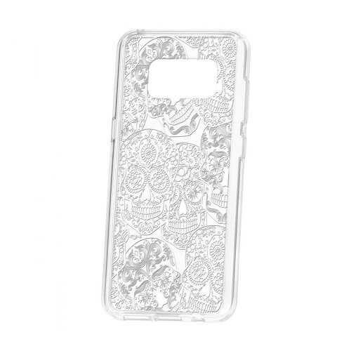 Чехол Kruche Samsung Galaxy S8 Print Skull White в Билайн