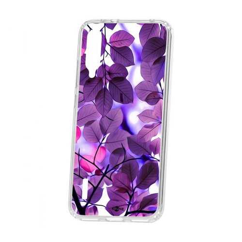 Чехол Kruche Xiaomi Mi A3 Print Purple leaves в Билайн