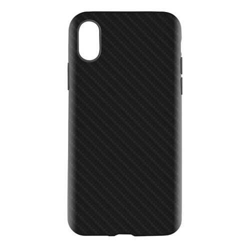 Чехол Krutoff Silicone carbon для iPhone X/XS Black в Билайн