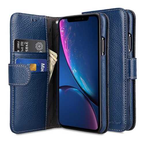 Чехол Melkco для Apple iPhone Xr - Wallet Book Type - Dark Blue в Билайн