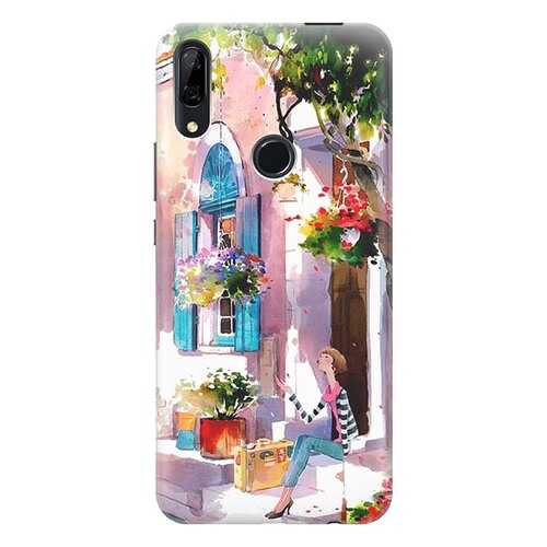 Чехол RE:PA для Huawei P Smart Z с принтом Девочка на цветущей улочке в Билайн