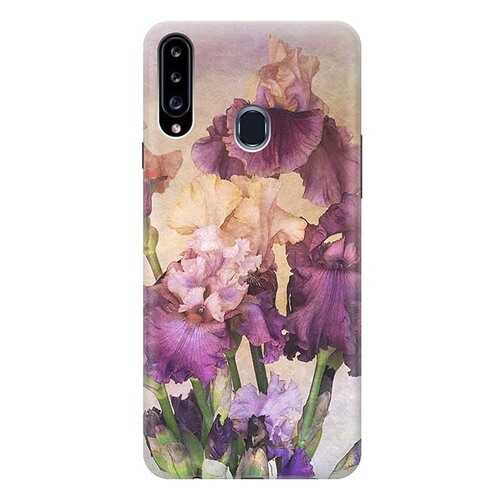 Чехол RE:PA для Samsung Galaxy A20s с принтом Фиолетовые цветы в Билайн