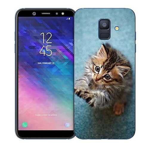 Чехол RE:PA для Samsung Galaxy A6 (2018) A600FN с принтом Котёнок на голубом в Билайн