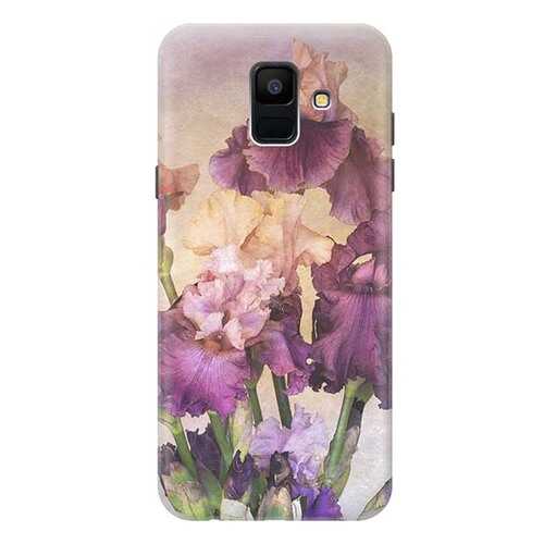 Чехол RE:PA для Samsung Galaxy J6 (2018) с принтом Фиолетовые цветы в Билайн