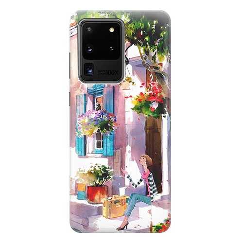 Чехол RE:PA для Samsung Galaxy S20 Ultra с принтом Девочка на цветущей улочке в Билайн