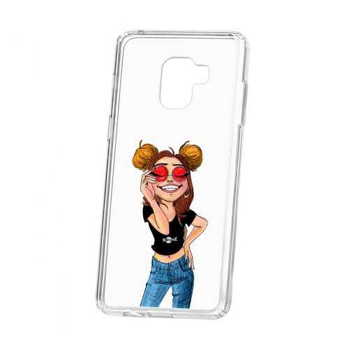 Чехол Samsung Galaxy A8+ 2018 (A730) Kruche Print Smiling в Билайн