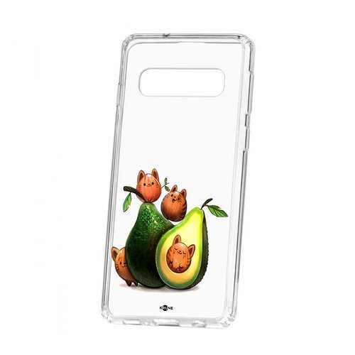 Чехол Samsung Galaxy S10 Kruche Print Авокотики в Билайн