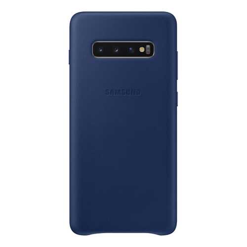 Чехол Samsung Leather Cover для Galaxy S10 Plus Dark Blue в Билайн