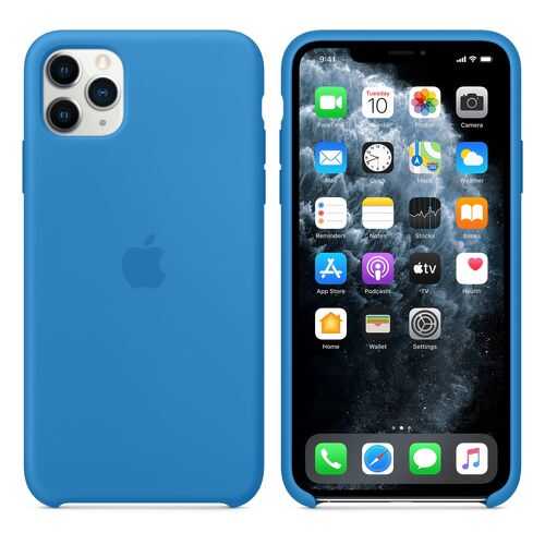 Чехол Silicone Case для Apple iPhone 11 Pro Max Surf Blue Cиняя волна (MY1J2ZM/A) в Билайн