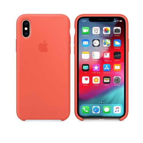 Чехол Silicone Case для Apple iPhone X / Apple iPhone XS Nectarine (MV8BFE/A) в Билайн