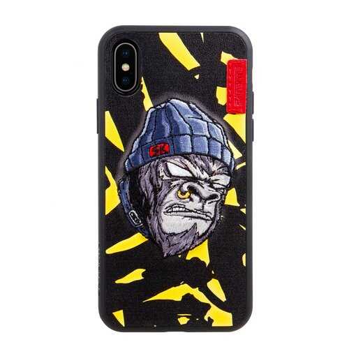 Чехол Skinarma для Apple iPhone X Kemono Gorilla Saru Yellow в Билайн