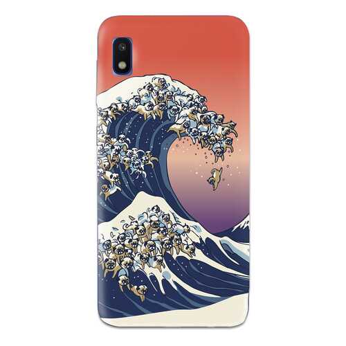 Чехол СМАКС The Great Wave of Pug для Samsung Galaxy A10 в Билайн