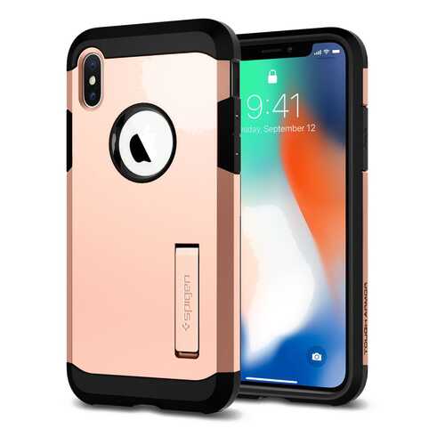 Чехол Spigen Tough Armor для Apple Apple iPhone X Blush Gold (057CS22162) в Билайн