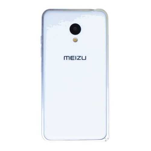 Металлический округлый бампер на пряжке для Meizu M3 / M3 mini / M3s (Серебряный) в Билайн