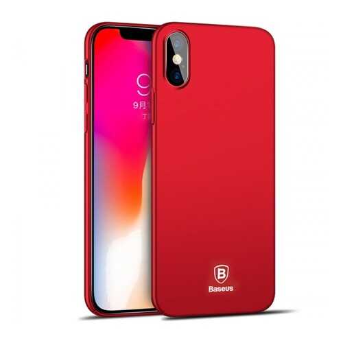 Пластиковая накладка Baseus Thin Case (one color) для Apple iPhone X (5.8) Red в Билайн