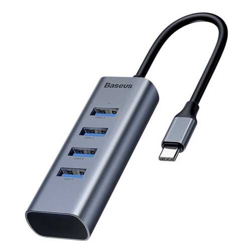 Адаптер Baseus Enjoy HUB Adapter from USB-C to 4x USB 3.0 and USB-C PD Grey в Билайн