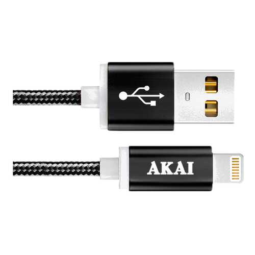 Кабель AKAI Lightning 1м Black в Билайн