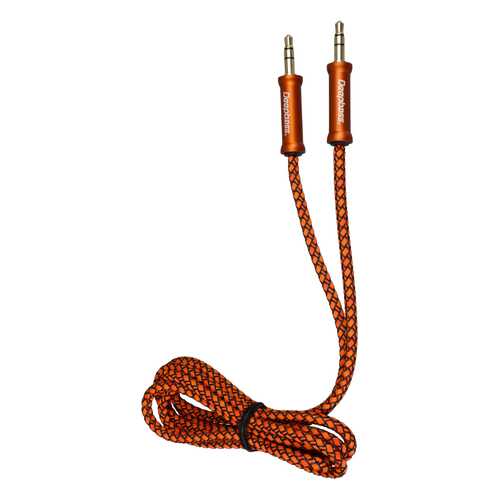 Кабель AUX AC323 Deepbass 3.5mm Плетеный Orange в Билайн