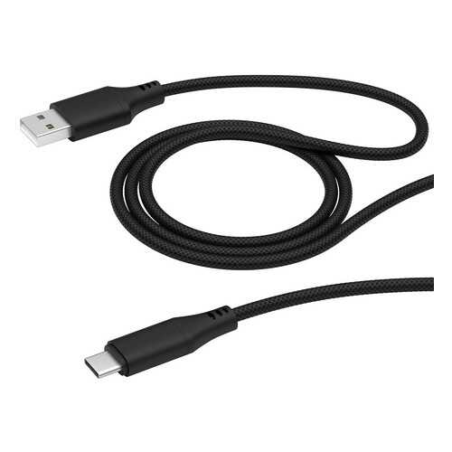 Кабель DEPPA USB-A - USB-C 5А, 1м ткань, черный/72283 в Билайн